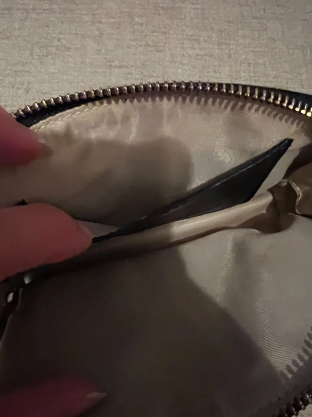 Brahmin Black Embossed Leather Cosmetic Makeup Bag EUC